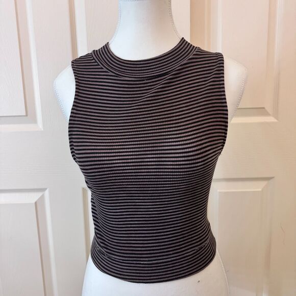 Sleeveless Mock Neck Top Brown - Small/Medium - Picture 3 of 4